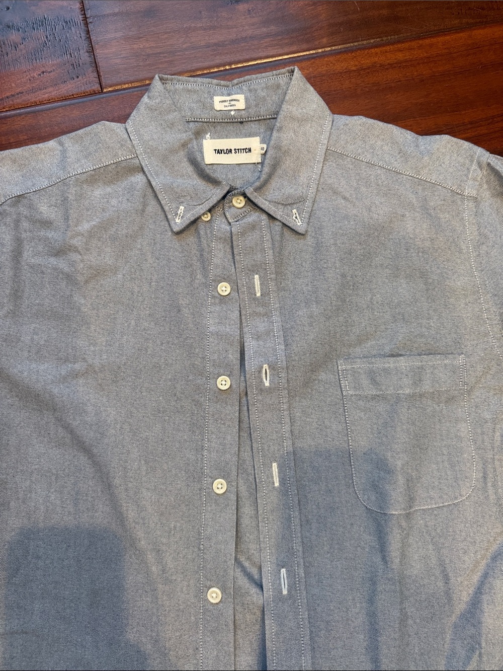 Taylor Stitch Light Blue Chambray Button-Down Shirt